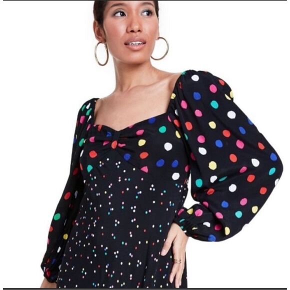 RIXO for Target Multicolor Polka Dot
Long Sleeve Short Dress Retro
Mixed Print s - Picture 10 of 10